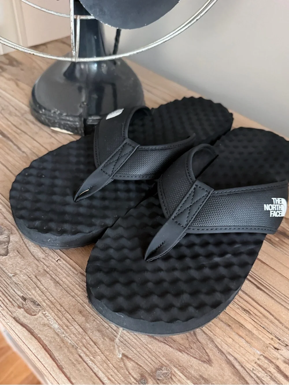 Men’s North Face Base Camp Black Slip On Sandal Flip Flops Chunky Size 11